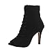 Produktbild OYSOHE Mode Frauen Rom Peep Toe Schnürung Wedges Partei Schuhe High HeelsSchwarz,41 EU