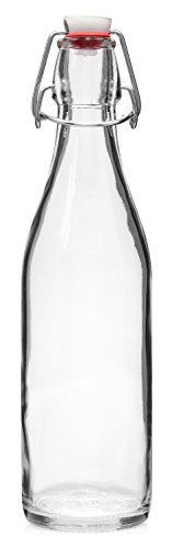 Bormioli Glasflaschen mit Bügelverschluss ‚Giara‘ 12 teilig | Füllmenge 500 ml | Gesamthöhe 26,5 cm | Perfekt um Öle anzusetzten, Schnäppse zu veredeln oder zum servieren von Wasser, Säften und Weinen - 4