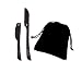 Brow Shaper Hair Removal Dermaplaning Razor Set of 2 in Black with Velvet Gift Bag Pain Free, Safe and Portable. Great for Eyebrows, Peach Fuzz and all Types of Facial Hair