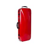  Crossrock - Funda de fibra de vidrio para dos violines de tamaño 4/4, estilo mochila en color rojo (CRF1000DVRE)