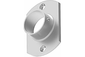 Sellon24® Barandilla de acero inoxidable, conector de tubería, codo, anclaje de pared, conector en cruz, 42,4 x 2,0 mm (anclaje de pared A0503-042)