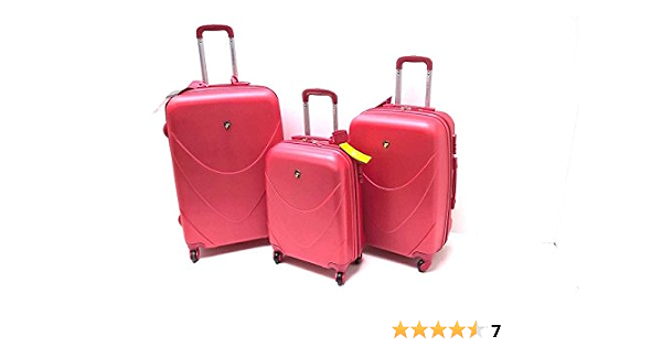SET 3 TROLLEY VALIGE ABS RIGIDO 4 RUOTE COVERI YOU YOUNG SET TROLLEY RIGIDI  4 RUOTE ESPANDIBILI CON TROLLEY RYANAIR BAGAGLIO A MANO IDONEO cm.55x40x20  (Rosso) : Amazon.it: Valigeria