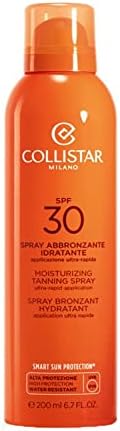 Collistar Spray Abbronzante Idratante Protezione SPF 30, Spray Corpo ultra fresco facile da applicare, Azione idratante, Con vitamina E e oli di Jojoba, Adatto a tutti gli incarnati, 200 ml