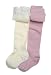 2 pairs of Plain Pink & Cream Baby Tights