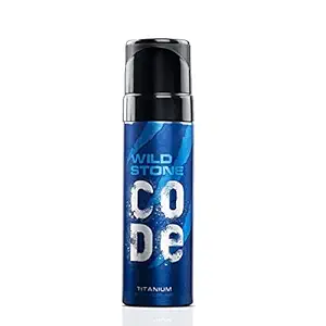 Wild Stone Code Titanium No Gas Body Perfume for Men, Strong Masculine Aroma for Everyday Use -120 ml