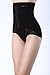 Bigood Women Lace Floral Boyshort High Waist Underpant Black XXXL Waist 83-90 cm
