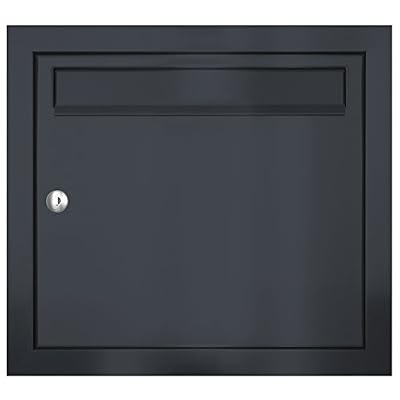 MOCAVI UP Boîte aux lettres encastrée en gris anthracite (RAL 7016) contenance de 12 litres et serrure sur la gauche