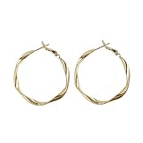 ❤Diseño: elegante y simple, este diseño de aros redondos de oro simboliza tu pureza y elegancia, la mejor opción para todas las joyas de moda perfectas para mujeres y niñas.