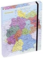 Pagna 21326-15 Notebook Box A4 3x Inner Folds with Elastic Holder Laminated Map of Germany