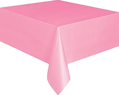 Unique Party - 50392 - Nappe en Plastique - 2,74 x 1,37 m - Rose de Pastel