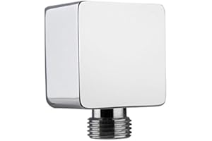 ATCO Corner Wandanschlussbogen Messing verchromt quadratische Ausführung abgerundet 1/2"x1/2"