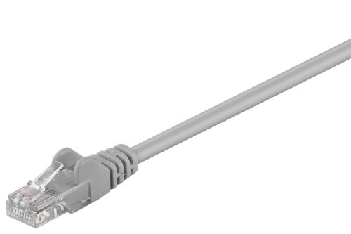Patchkabel 1m grau, CAT5e Ethernet LAN Gigabit Netzwerkkabel Patch Kabel