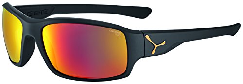 Cébé Haka Lunettes de Soleil Mixte Adulte, Noir Rubber Orange Finish Mat, Taille M