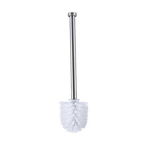 WC-Garnitur Toilettenbürste Edelstahl mit Glaseinsatz 36 cm inkl. Ersatzbürste - 3