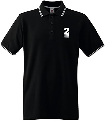 Ripped Ink Clothing Co2 Tone with Dancer and Checks Mens Polo T Shirt Ska