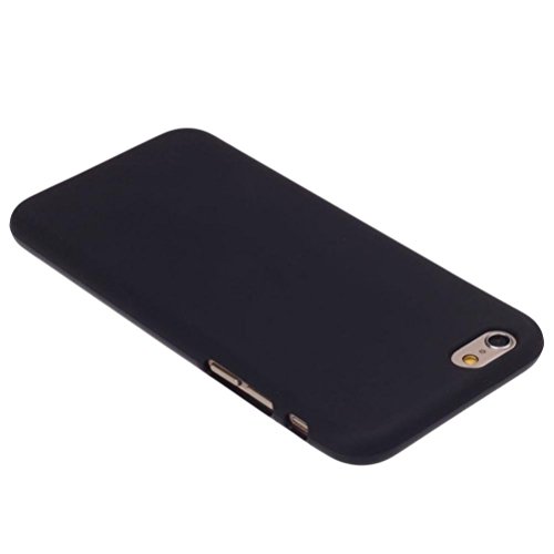 Amcool für iPhone 6/6S (4.7“), Schwarz Gummi TPU Weich Hülse Hülle+ Tasche - 4
