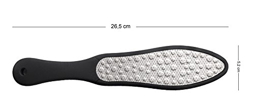 Laser Fußfeile zur Entfernung von Hornhaut für Pediküre & Fußpflege. Grobe & feine Raspel aus rostfreiem Metall. Handlicher Griff aus rutschfestem Kunststoff | Hornhauthobel – Hornhautentferner - 5