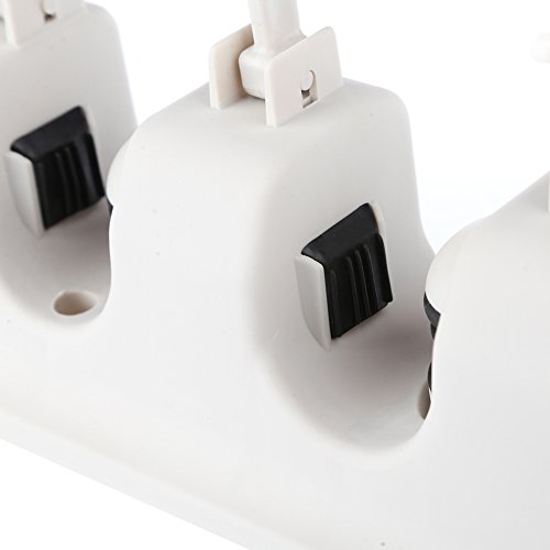 YOU’S Besen Mop Halter , Gerätehalter – 5 Positionen 6 Haken, Wand montiert Werkzeuglager-System, Garage / Storage / Haus / Garten / Küche / Waschraum … Utility Tool Organizer - 8