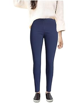 Ragazza scuola pantaloni Skinny pantaloni con cerniera invisibile Donna Lavoro 10Nero Blu