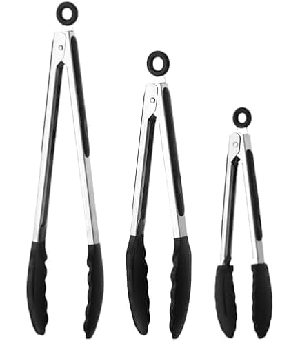 Set 3 Pinze Da Cucina In Acciaio Inox - 2x30cm Per Barbecue E 1x12cm Per Lische Di Pesce - Foto 4