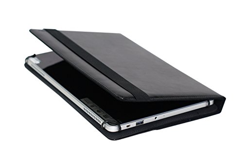 RIVACASE Kunstledertasche für Tablets bis 11.6“ – Hochwertiges Case mit Universal Clips zur Befestigung und gepolsterten Seiten – Schwarz - 5