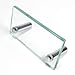 Produktbild Glas Tischaufsteller 120 x 60 mm Big Foot, Visitenkarten Halter, Echtglas, Facetten Kante, Edel