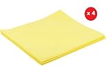 Especial cristales YMBERSA Paño bayeta Ultra Microfibra Amarillo. Especial Cristales. Gran abosrción. Pack 4 ud
