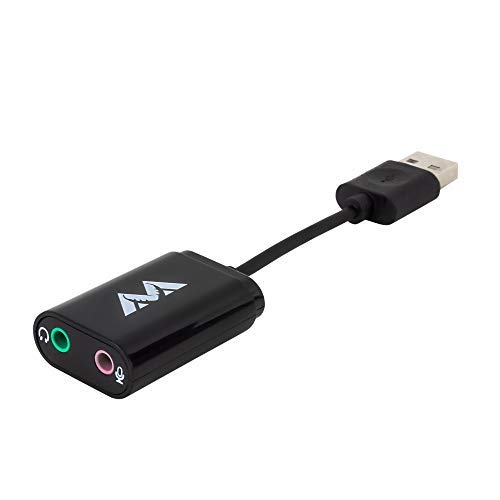 Antlion Audio GDL-0424 - Adaptador de Tarjeta de Sonido estéreo USB para micrófonos y Auriculares, Compatible con PS4, XBox1 y Dispositivos USB