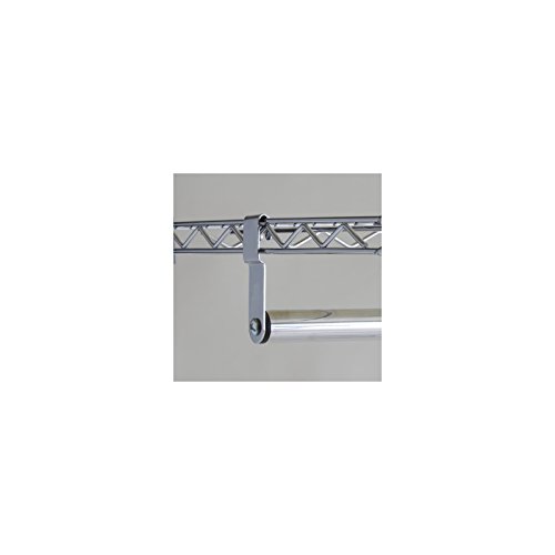 Garderobenwagen Rollgarderobe Garderobe mit 3 Ablagen und 1 Kleiderstange, verchromt, Sicherheitsdoppelrollen - 3