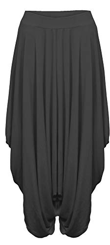 Re Tech UK Sarouel - pour Femme - Effet drapé - pour Layering - Anthracite/Gris foncé - EU 44-50 (Grande Taille)