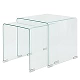 Este conjunto de 2 unidades de mesa de café apilables es la alternativa perfecta para pisos pequeños o donde el espacio es un poco limitado. Su diseño contemporáneo hace que estas mesas sean una elegante adición a su sala de estar o dormitorio. Las mesas de café apilables son multifuncionales.