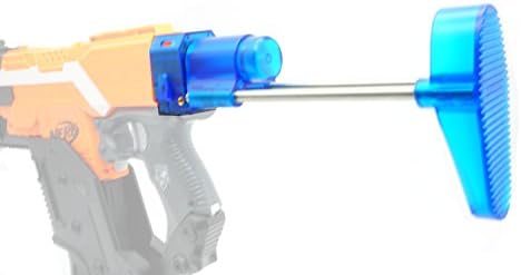 Worker Mod Lightweight Shoulder Stock Injection Mold For Nerf N-strike Elite Toy (Blue Transparent)