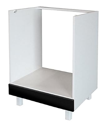 Belenus Berlenus CF6BN Meuble Bas de Cuisine avec Four Noir Haute Brillance 60 cm