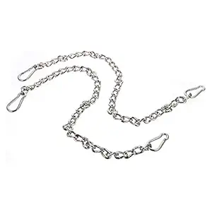 Generic 2pcs Hanging Hammock Chain with Two Carabiners Heavy Duty Hammock Hanging Kit for Swing Chairs Hammocks Punching Bags Outdoor Indoor
