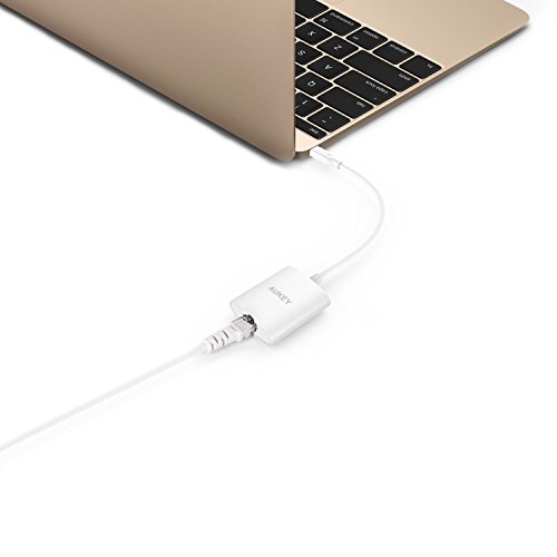 AUKEY USB C Adapter auf Gigabite Ethernet Aluminium RJ45 10/100/1000 bit Ethernet Konverter für Type C Geräte inklusive MacBook Pro 2016, Google ChromeBook Pixel, usw. - 3