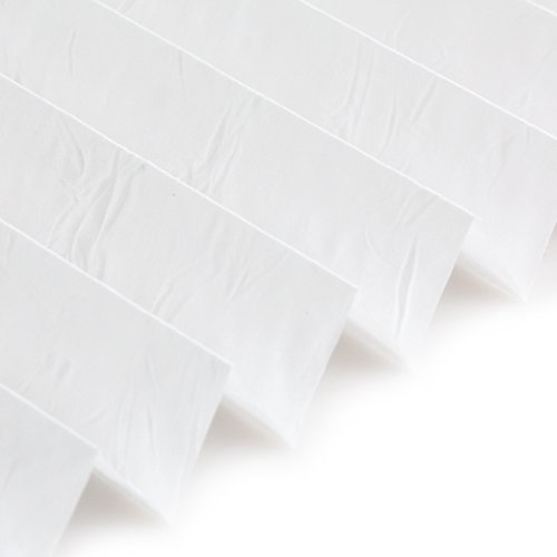 OUBO Plissee Klemmfix Jalousie ohne Bohren mit Klemmträgern verspannt, 60 x 140 cm, Weiß - 5