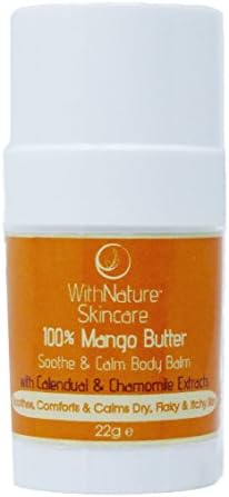 100% Organic Whipped Mango & Calendula (Body Butter Stick) 22g, by WithNature Skincare