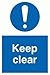 Produktbild Viking Schilder ma235-a4p-v Keep Clear Schild, Vinyl, 300 mm H x 200 mm W