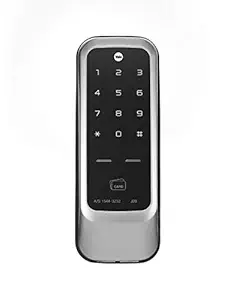 Yale J20 Stainless Steel PIN Code, RFID Card, App Access and Bluetooth Optional Rim Lock (Black), Matt Finish