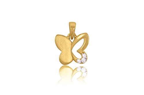 My Gold Anhänger Schmetterling (Ohne Kette) Echtes Gelbgold 333 Gold (8 Karat) Zirkonia 13mm x 10mm Sweet Butterfly V0010821