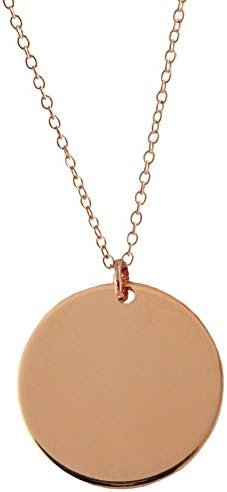 Masbe Lleza Inch Round Pendant In Silver 925 Rose 50 cm Fine Chain Necklace with Circle Pendant Minima Listi Schem Drainage, Trischen Design