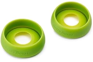 Betty Bossi Tropfstopper aus Silikon 2 Stück -, Auslaufschutz, universell nutzbar, Flaschenring verhindert Flüssigkeit am Flaschenhals, spülmaschinenfest, Grün