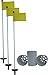 Produktbild Fiberglas Putting Green Pin mit Gelb Flagge & Loch Cup – Pack von 3