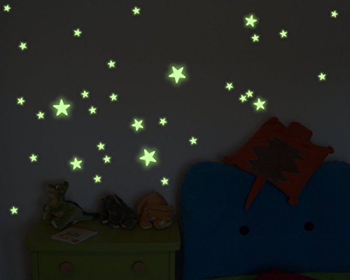 Wandtattoo fluoreszierende Leucht Sterne Set 81 teilig - 3