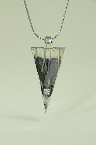 Mirror Stripes fine silver pendant