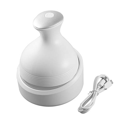 Preisvergleich Produktbild Wasserdichte elektrische kopfmassage drahtlose kopfhautmassagegerät verhindern haarausfall fördern haarwachstum werkzeuge vibrierende gehirnpflege weiß