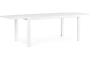 YELLOWSHOP Yellow shop - HILL Tavolo da giardino rettangolare allungabile per esterno in alluminio L160/240xP90xH75 cm Bianco o Coffee (Bianco)