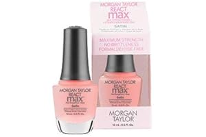 Morgan Taylor React Max satynowy bez formaldehydu wzmacniacz paznokci przedłużone zużycie baza płaszcz 15 ml