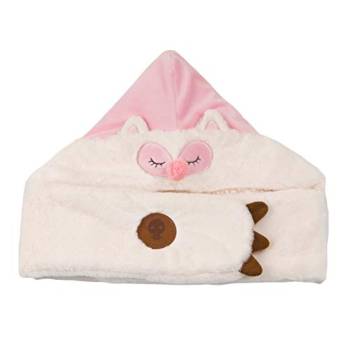 Preisvergleich Produktbild Queta Cartoon Fox Kapuzenschal, Unisex, Winterschal für Kinder rosa Rose