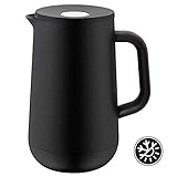WMF Isolierkanne Thermoskanne Impulse, 1,0 l, für Tee oder Kaffee Druckverschluss hält Getränke 24h kalt und warm, schwarz